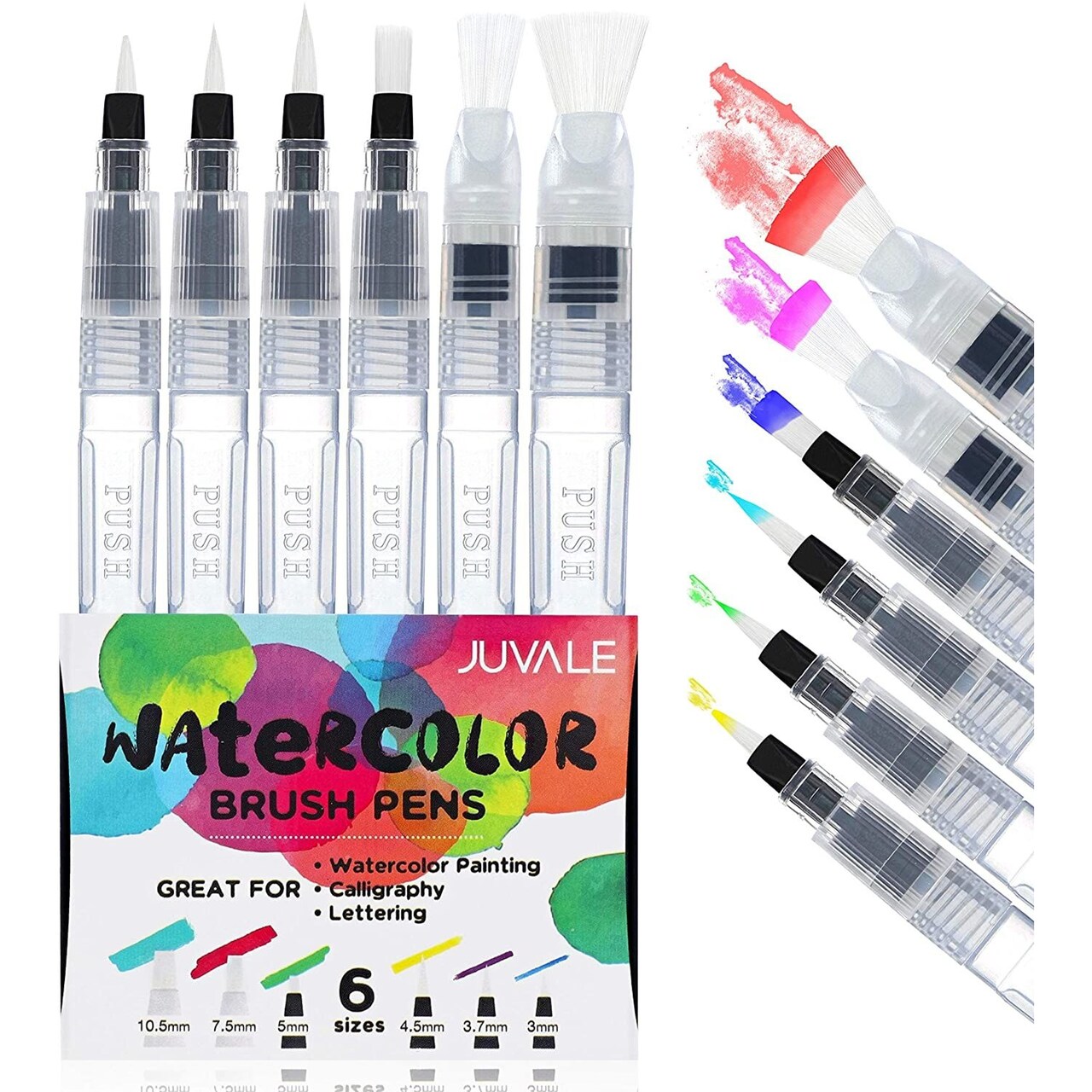 Watercolor Brush Pens, Multipurpose Art Set for Painters (Set of 6 Pens)
